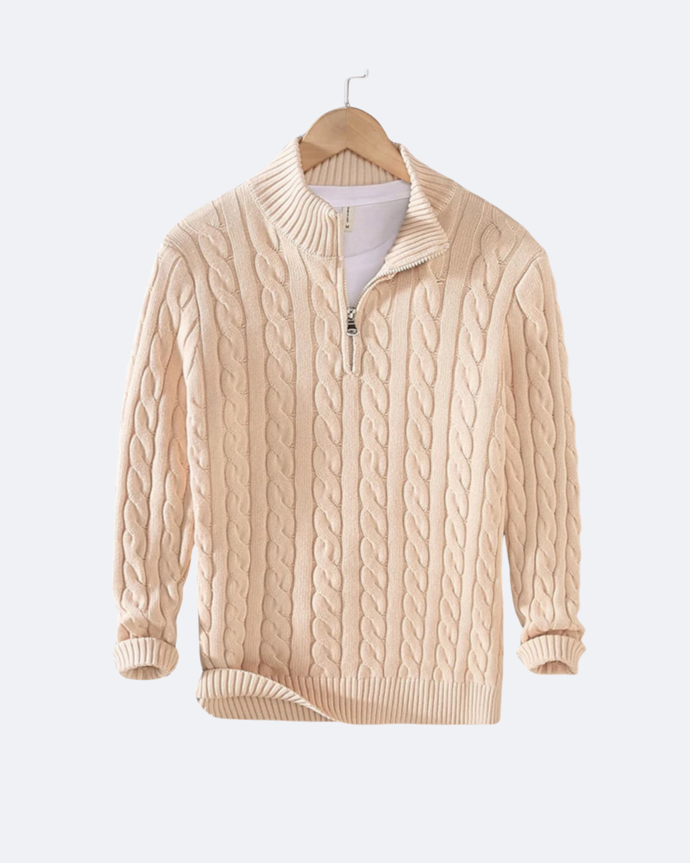 Claudio Kabelstrick-Quarter-Zip