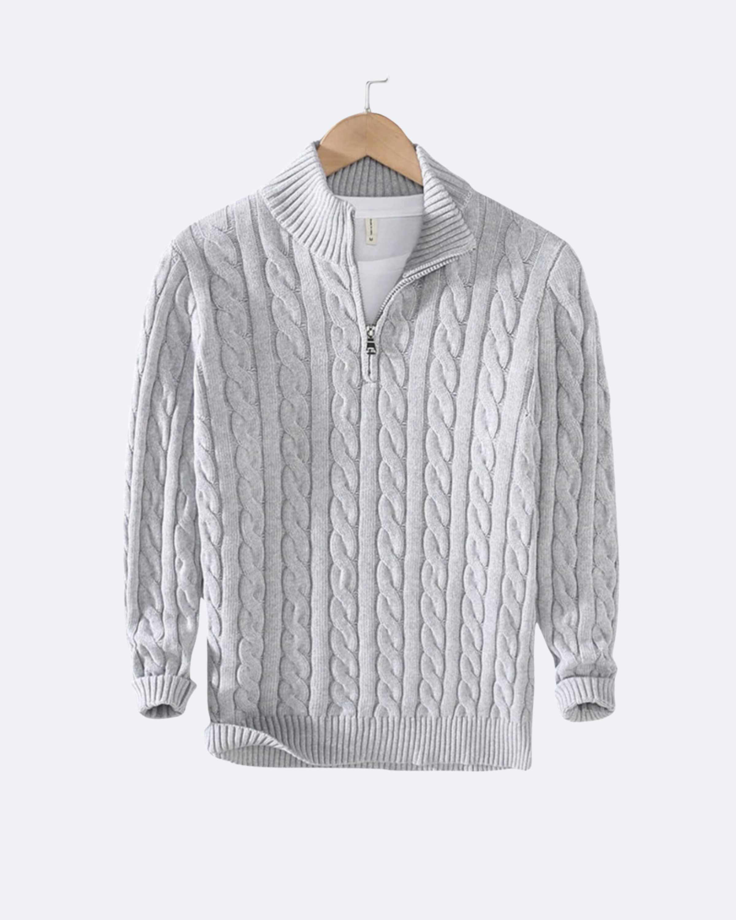 Claudio Kabelstrick-Quarter-Zip
