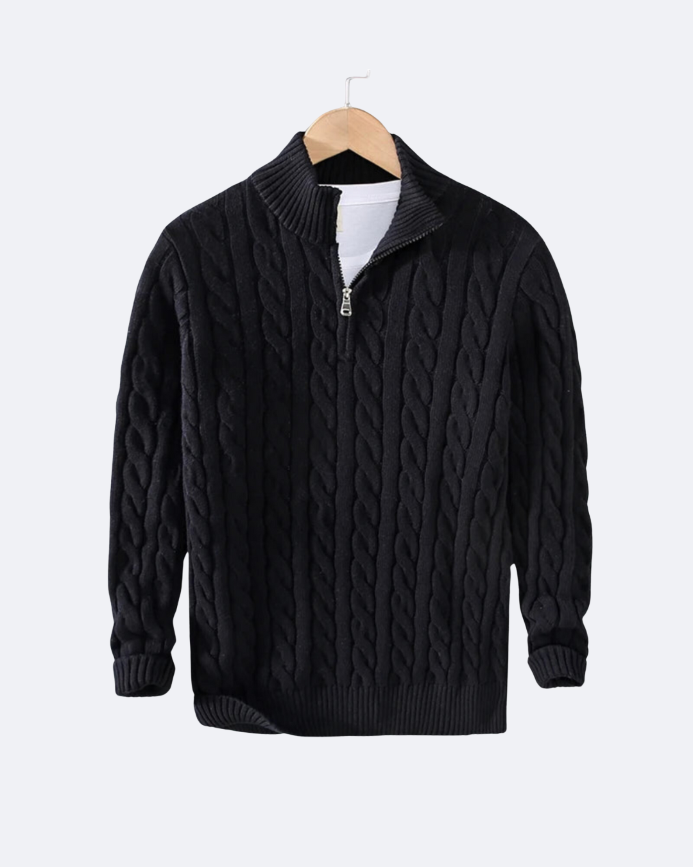 Claudio Kabelstrick-Quarter-Zip