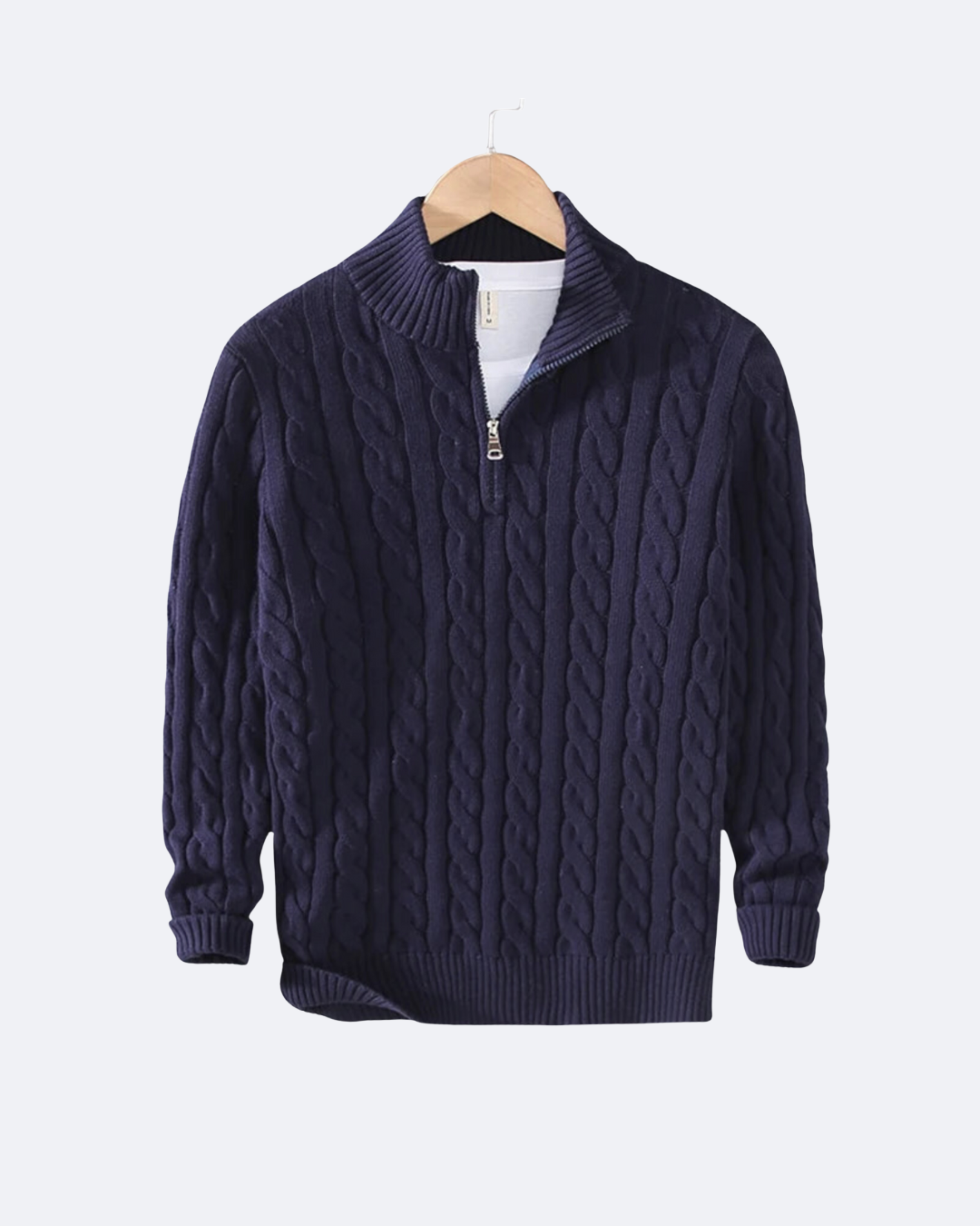 Claudio Kabelstrick-Quarter-Zip