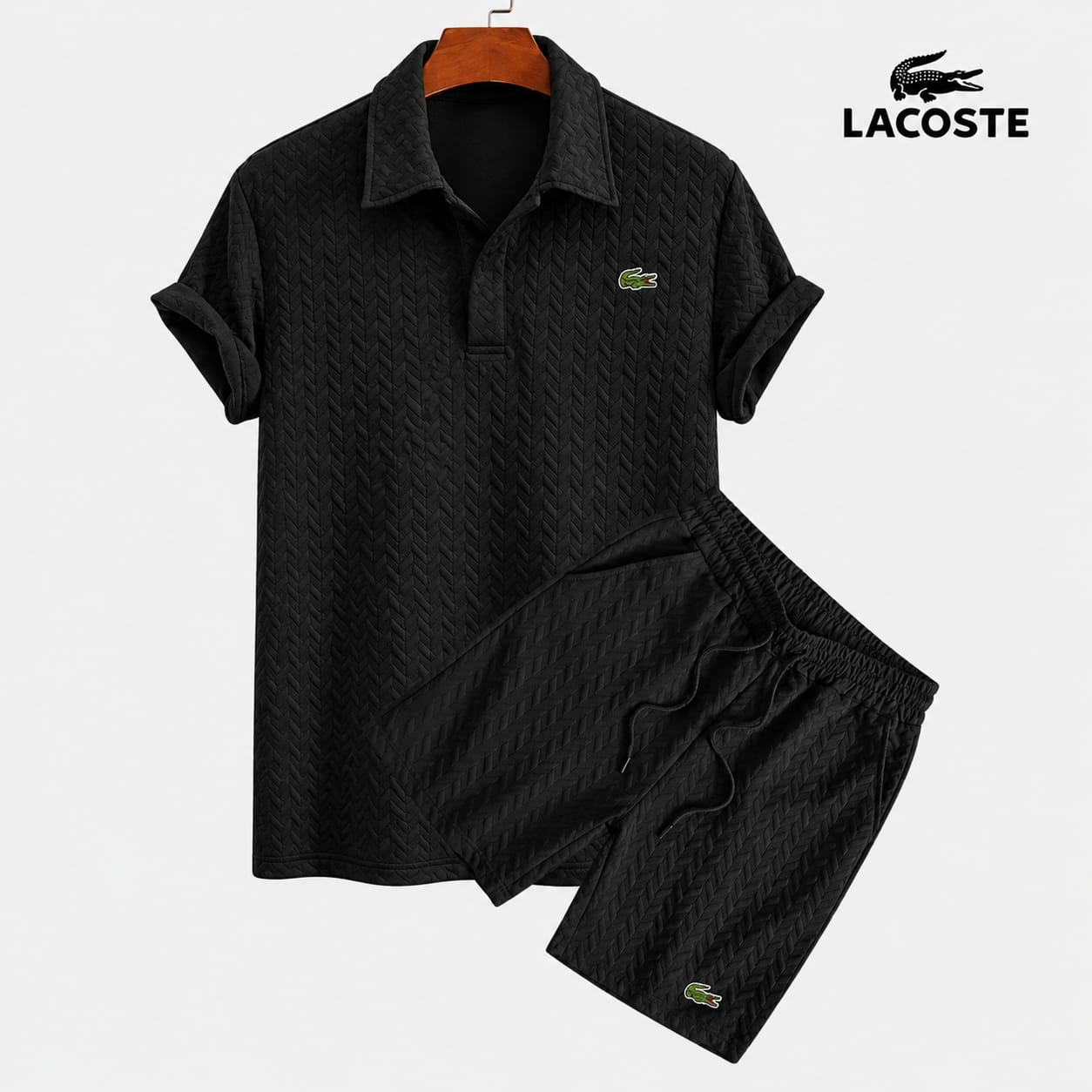LC™ | Gitter-Polo- und Shorts-Set